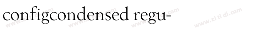 configcondensed regu字体转换